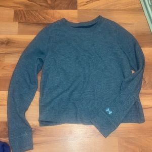 Blue cropped under armor sweatshirt